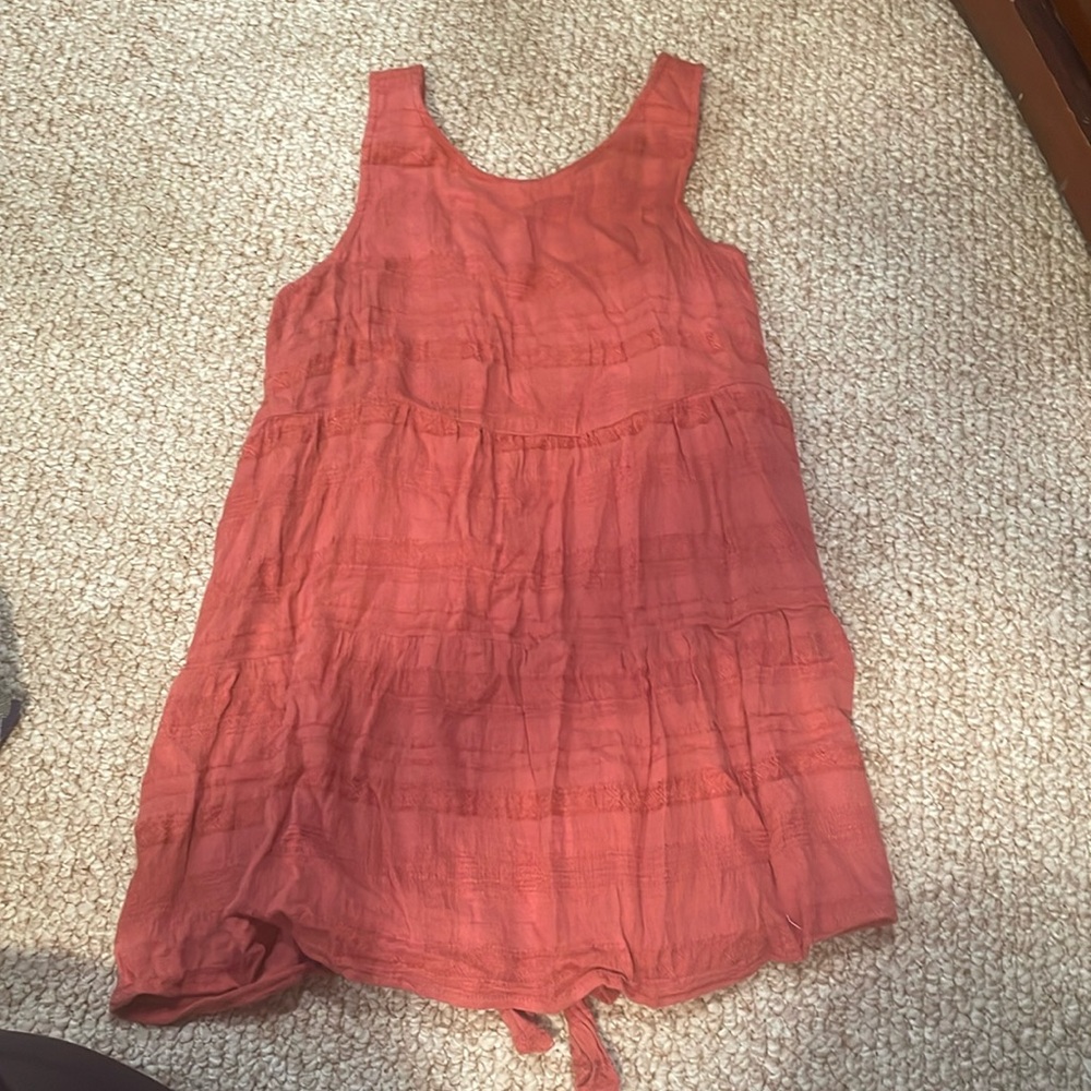 American Eagle babydoll tie back tank top coral